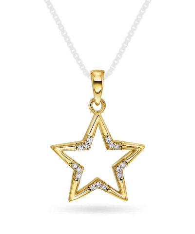 Anheng i sølv med zirkonia