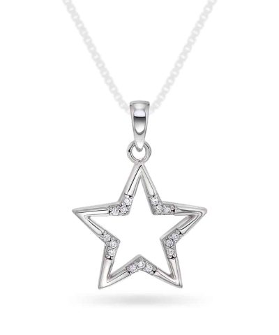 Anheng i sølv med zirkonia