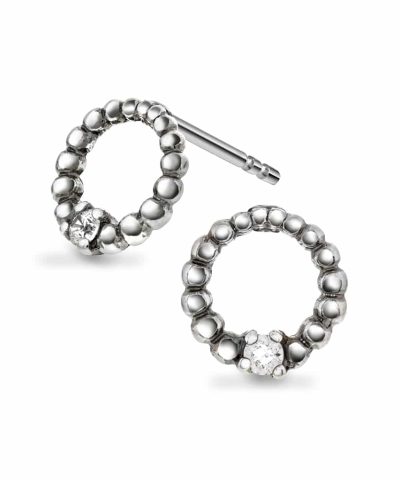 Øredobber i sølv med zirkonia