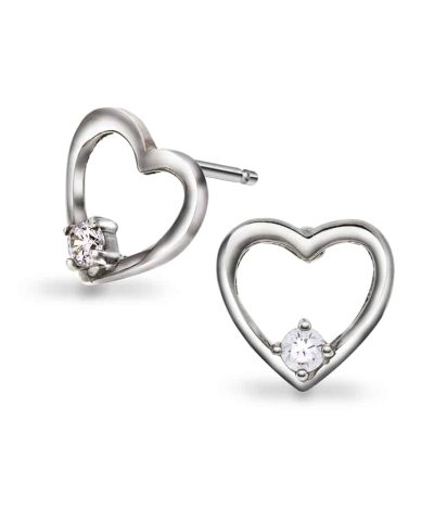 Øredobber i sølv med zirkonia