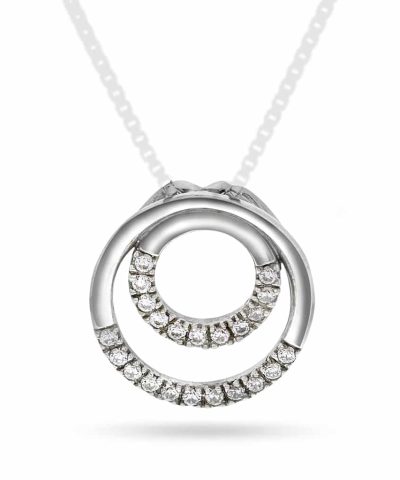 Anheng i sølv med zirkonia