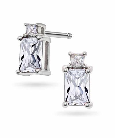 Øredobber i sølv med zirkonia