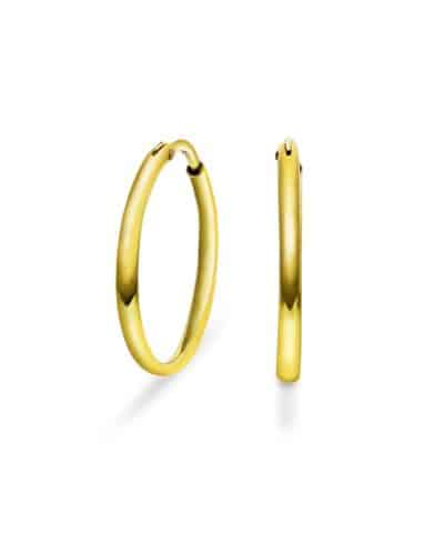 Øreringer i sølv, 20 mm