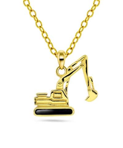 Smykke i sølv gravemaskin