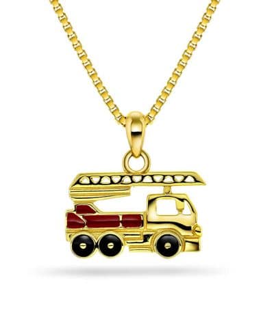 Smykke i sølv brannbil