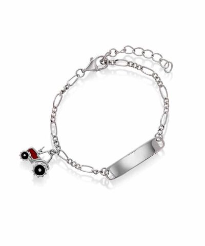 Armbånd i sølv traktor