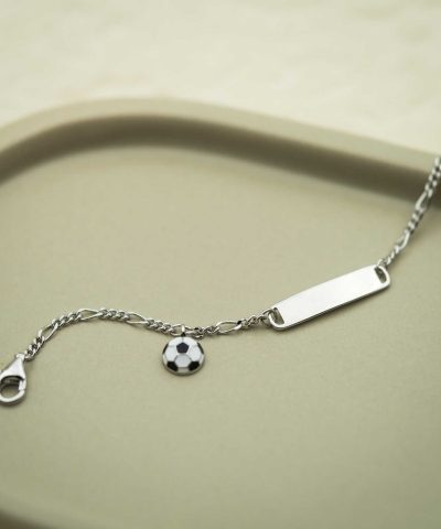 Alternative view of Armbånd i sølv med fotball