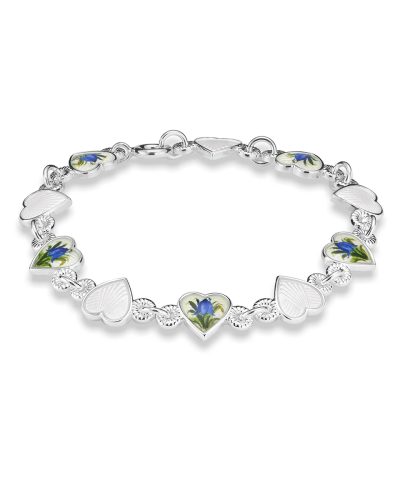 Pia&Per ARMBÅND,BLÅKL./HV. HJERTE