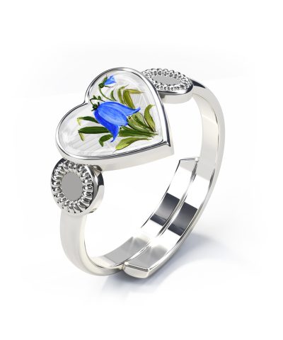 Pia&Per RING MED BLÅKLOKKE