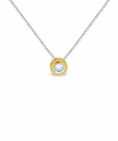 Sofia sølv anheng forgylt med zirkonia