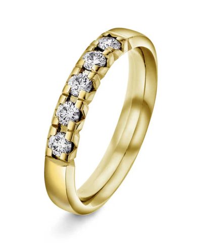 Beta alliansering i gult gull med diamant 0,35 ct TWSI