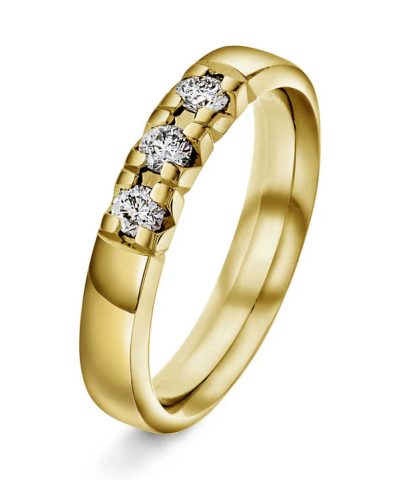 Beta alliansering i gult gull med diamant 0,30 ct TWSI