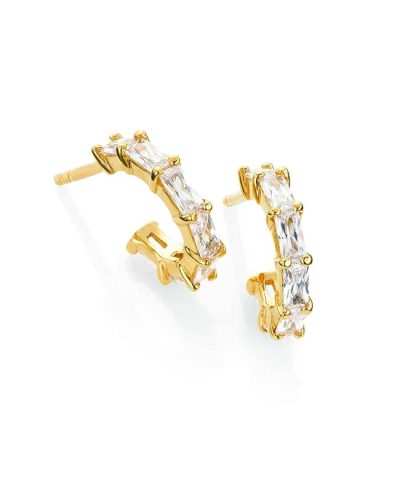 Gulldia Signatur Thea Forgylte øreringer i sølv med zirkonia