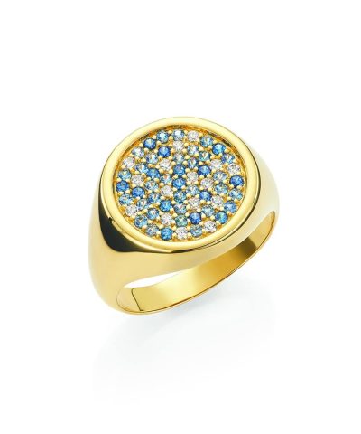 Gulldia Signatur Amalia Forgylt ring i sølv med zirkonia