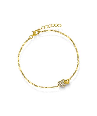 Gulldia Signatur Armbånd i sølv med zirkonia hjerte