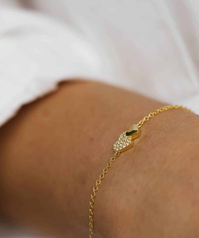 Alternative view of Gulldia Signatur Armbånd i sølv med zirkonia hjerte