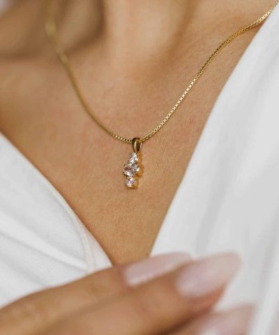 Alternative view of Gulldia Signatur Smykke i sølv med zirkonia