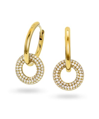 Øreringer i sølv med zirkonia