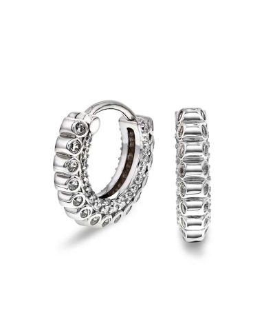 Øreringer i sølv med zirkonia