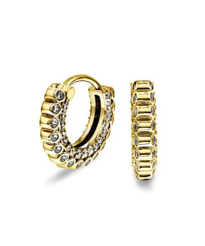 Øreringer i sølv med zirkonia