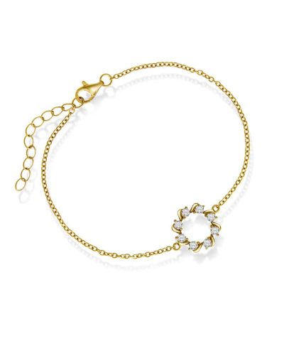 Armbånd i sølv med zirkonia