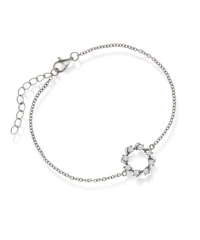 Armbånd i sølv med zirkonia