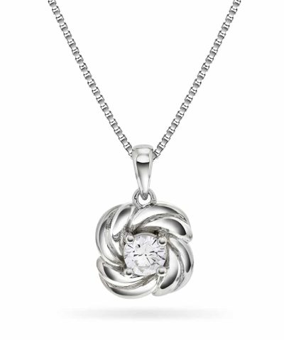 Smykke i sølv med zirkonia