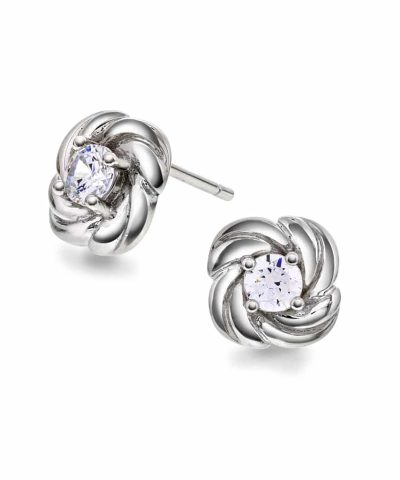 Ørerdobber i sølv med zirkonia