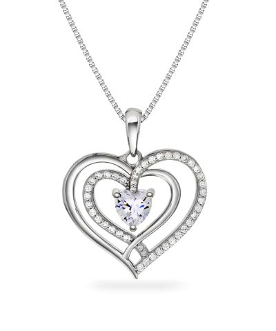 Smykke i sølv med zirkonia