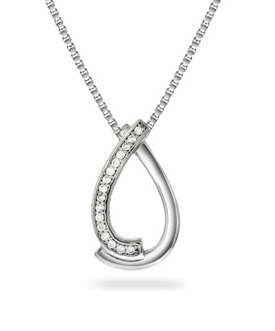 Smykke i sølv med zirkonia