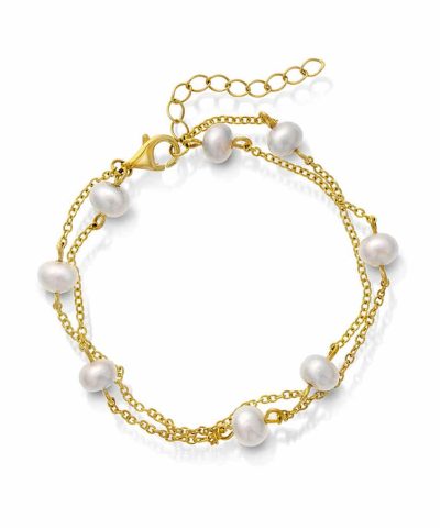 Ylva armbånd i sølv, ferskvannsperle