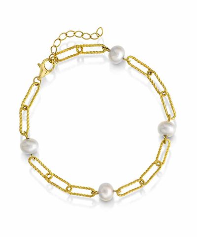 Celia armbånd i sølv, ferskvannsperle