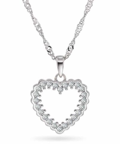 Juliane smykke i sølv med zirkonia