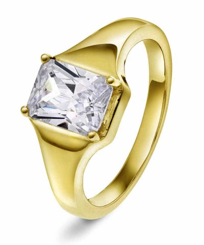 Riga ring i sølv med zirkonia