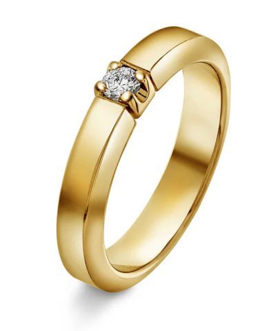 Sigma alliansering i gult gull med diamant 0,10 ct TWSI