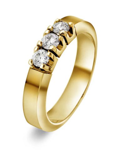 Sigma alliansering i gult gull med diamant 0,45 ct TWSI