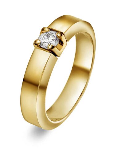 Sigma alliansering i gult gull med diamant 0,20 ct TWSI