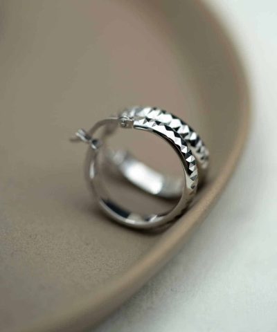 Alternative view of Varese øreringer i sølv