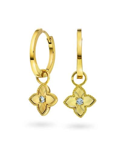 Olivia øreringer i sølv med zirkonia