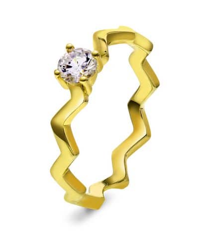 Milano ring i sølv med zirkonia