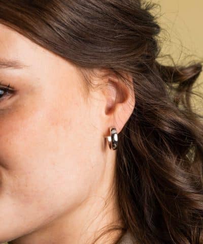 Alternative view of Vienna øreringer i sølv