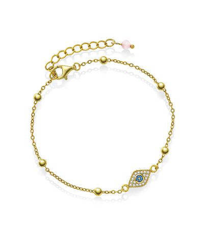 Protection armbånd i sølv, rosenkvarts