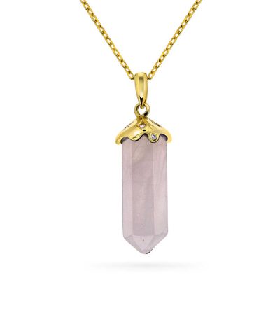 Intuition pendelsmykke sølv, rosenkvarts