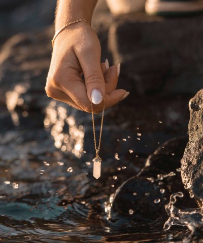 Alternative view of Intuition pendelsmykke sølv, rosenkvarts