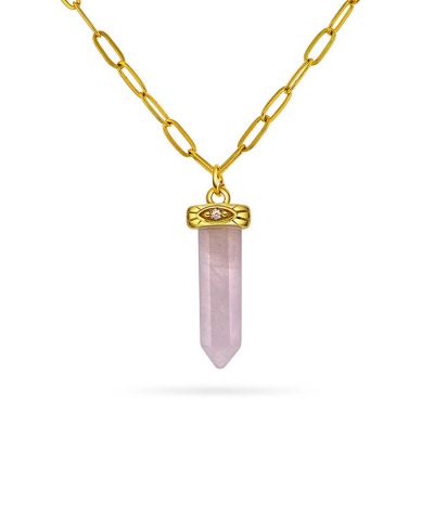 Guidance pendelsmykke sølv, rosenkvarts