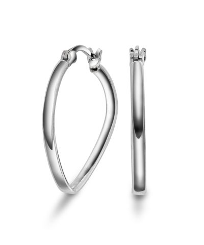 Peach øredobber i sølv, small