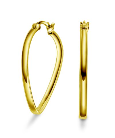 Peach øredobber i sølv, large