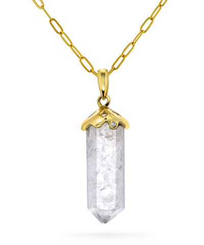 Intuition II pendel sølv, bergkrystall