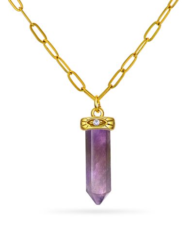 Guidance pendelsmykke sølv, ametyst