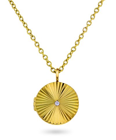 Purpose medaljong i sølv, rund